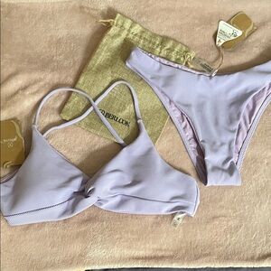 Lavender Ribbed Bikini Set